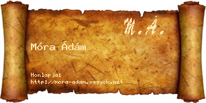 Móra Ádám névjegykártya